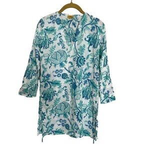 Roberta Roller Rabbit Paisley Tunic XS Cotton Made in India